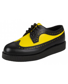 Creepers Nevermind single sole 3 cm black and yellow leather