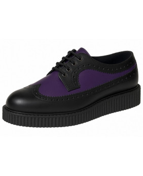 Creepers Nevermind single sole 3 cm black and purple leather