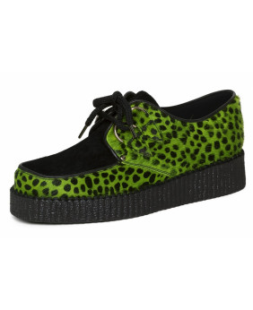 Creepers à motif léopard vert et suédine noire – Nevermind