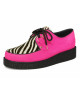 Creepers in pink suede and zebra cowhide – Nevermind