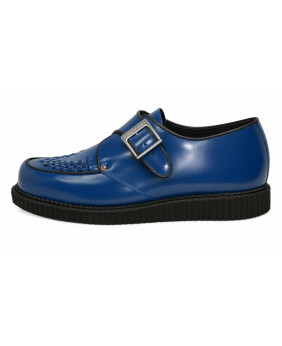 Blue leather creepers with silver buckle – Nevermind