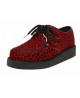 Creepers rouge imprimé léopard noir en fourrure bovine – Nevermind