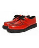 Creepers Nevermind rotes Leder – einfache schwarze Sohle.