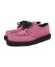 Creepers Nevermind daim rose – simple semelle gomme noire.