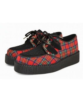 Creepers tartan rouge et suédine noire – Nevermind
