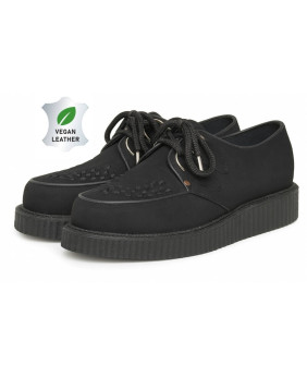 Creepers Nevermind cuir vegan noir – simple semelle gomme noire.