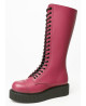Shown: Nevermind pink leather boot with black creeper sole
