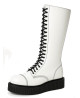 Imagen: bota blanca de cuero Nevermind con suela creepers negra – foto no contractual.