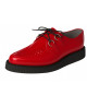 Red patent pointed creepers – Nevermind, 3 cm sole.