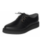 Smooth black pointed creepers without braiding – Nevermind, 3 cm sole.