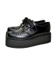 Creepers Nevermind doble suela 5 cm cuero negro