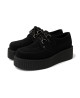 Creepers in scamosciato nero con doppia suola da 5 cm e intreccio tono su tono – Nevermind