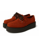 Creepers con doppia suola in suede muscat con intreccio tono su tono – Nevermind