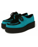 Nevermind Creepers model in turquoise & black with 5 cm double sole.