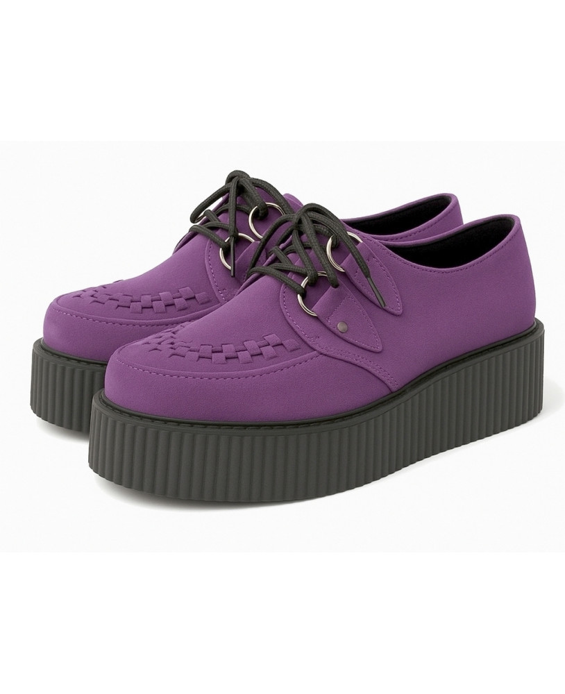 Creepers Doppelte Sohle 5 cm Uni-Lavendel – Nevermind