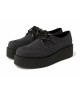 Modell Nevermind Creepers in einfarbigem Anthrazit, Wildlederoptik, 5 cm Sohle.