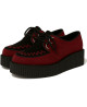 Creepers unisex in camoscio granato e nero con doppia suola – Nevermind