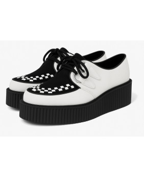 Creepers unisexes bicolores noir et blanc à semelle double – Nevermind