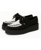 Unisex black and white suede creepers with black double sole – Nevermind