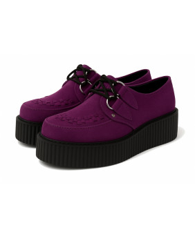 Unisex violet suede creepers with black double sole – Nevermind