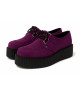 Creepers unisex in camoscio viola con doppia suola nera – Nevermind