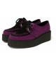 Unisex violet & black suede creepers with black double sole – Nevermind