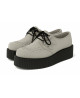 Unisex light grey suede creepers with black double sole – Nevermind