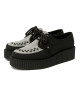 Creepers unisex in camoscio grigio e nero con doppia suola – Nevermind
