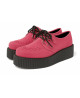: Unisex pink suede creepers with black platform – Nevermind
