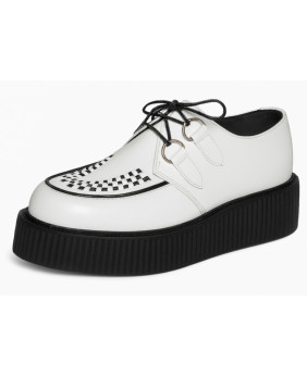 Creepers Nevermind Doppelssohle 5 cm Leder weiß