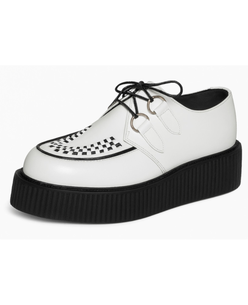Creepers Nevermind double sole 5 cm white leather