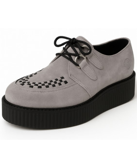 Creepers Nevermind double semelle 5 cm suédine grise