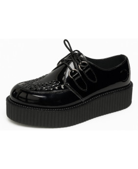 Creepers Nevermind double sole 5 cm black patent leather