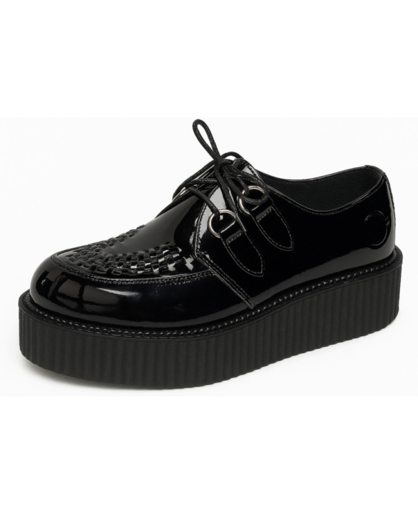 Creepers Nevermind double sole 5 cm black patent leather