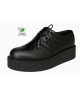 Creepers Nevermind veganes Leder schwarz mit Flechtung – Doppelssohle.