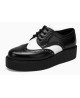 Black and white leather Creepers – brogue style – double sole – NEVERMIND.