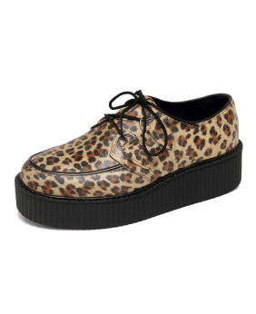 Leopard print textile Creepers – double sole – NEVERMIND.