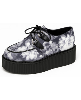 Floral print textile Creepers – double sole – NEVERMIND.