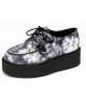 Creepers en textile imprimé floral – double semelle – NEVERMIND.