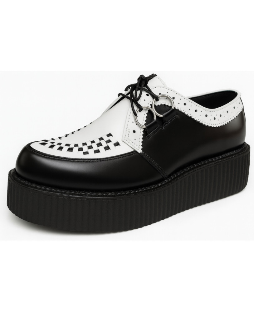 Creepers bicolores noir & blanc à double semelle – Nevermind
