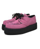 Creepers Nevermind en ante rosa con doble suela.