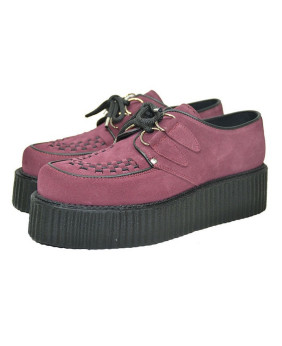 Nevermind lilac suede creepers with double sole and woven detail – stylish, unique, and underground.