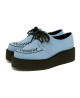 Nevermind light blue nubuck creepers with double black sole – a reimagined classic for a bold style.