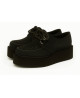 Creepers Nevermind en nubuck noir à double semelle – sobriété et puissance sur semelle assortie.