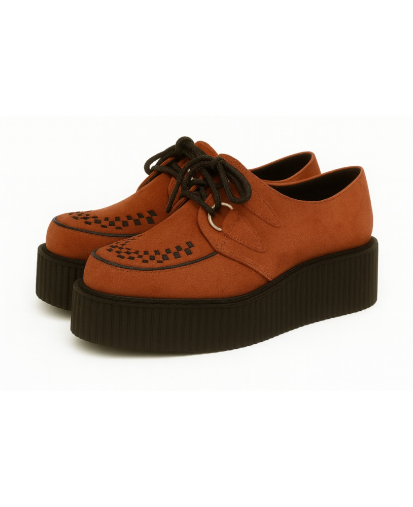 Nevermind rust nubuck creepers with double sole – warmth and character on black sole.