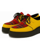 Unisex yellow suede-effect and tartan fabric creepers with double sole – Nevermind
