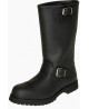 Black Oiled Crazy Horse Leather Biker Boot – Buckle and Side Harness