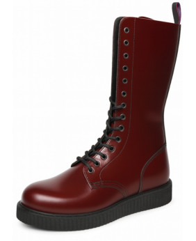 Bottes plateforme industrielles cherry cuir Nevermind