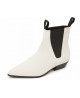 Nevermind Chelsea boots in white suede-look.