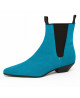 Bottines Nevermind en suédine bleu turquoise.